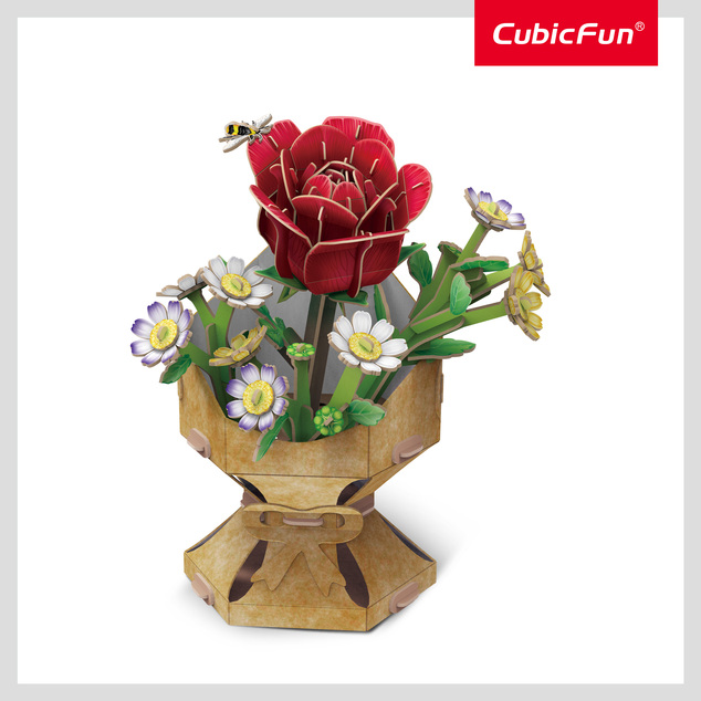 CubicFun - Puzzle 3D Šopek vrtnic 120 kosov