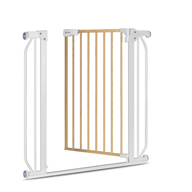 LIONELO Barrière de sécurité pour enfants Truus Slim White Natural 75-105 cm