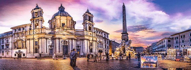 Trefl Panorama-Puzzle 500 - Piazza Navona, Rom