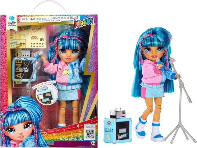 Rainbow High Junior Fashion bábika v rockovej kapele - Skyler