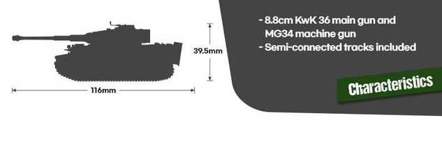 Modellbausatz Panzer 13431 - Deutscher Tiger I Version Spät (1:72)