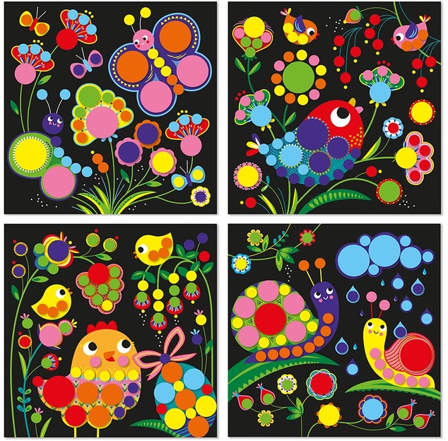 Janod My arts&amp;crafts Kreativset Runde Aufkleber