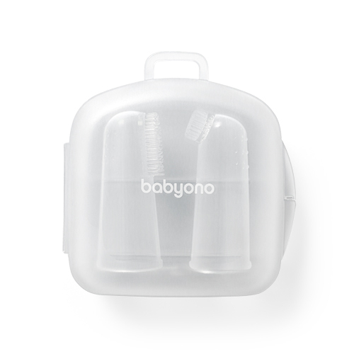 BABYONO Set Silikon-Fingerzahnbürsten 2 Stück 0m+