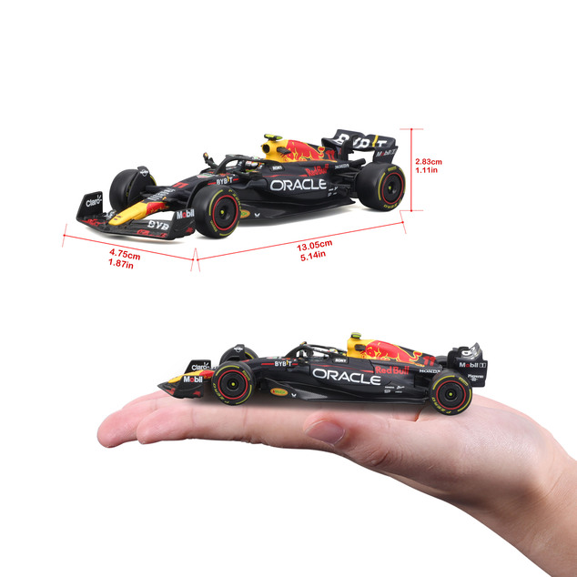Bburago 1:43 RACE Formula F1 - Red Bull Racing RB20 (2024) #11 (Sergio Pérez) - with drive