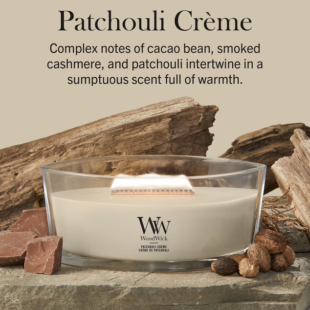 WW Kerze Boot Patchouli Créme