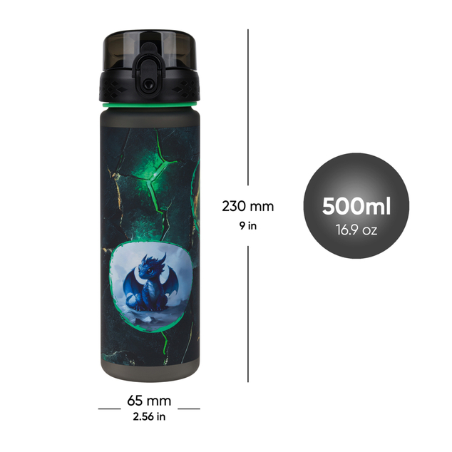 BAAGL Tritan-Flasche für Getränke Drachen, 500 ml
