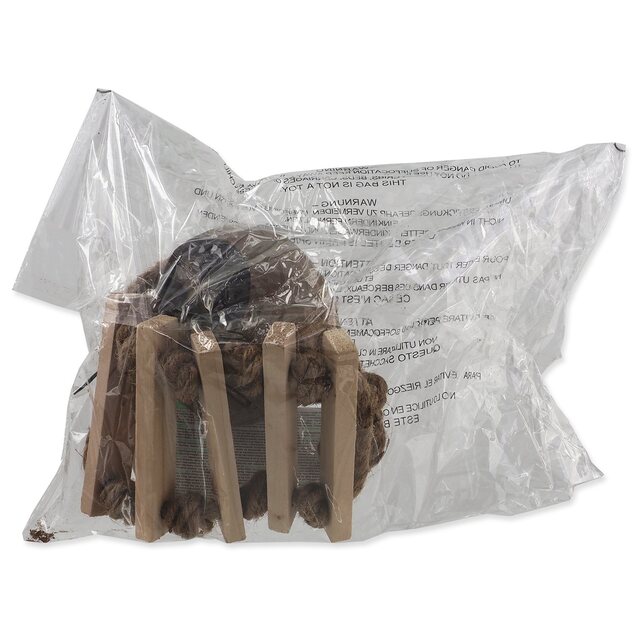Caseta Epic Pet coco con escalera de madera en cuerda 45cm