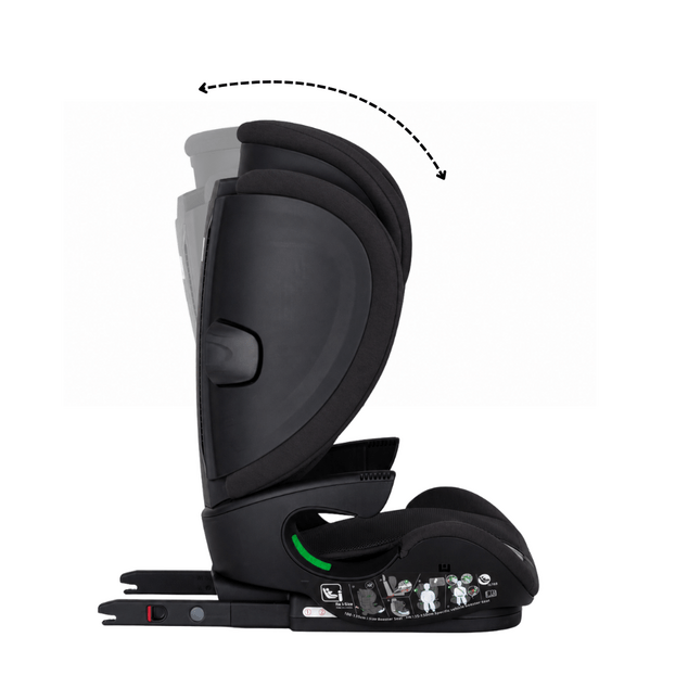 PETITE&amp;MARS Столче за кола Elite Fix Pro i-Size Coal Black Air 100-150 см (15-36 кг)
