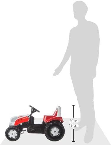 Rollytoys Šliapací traktor Rolly Kid Steyer s vlečkou-červený
