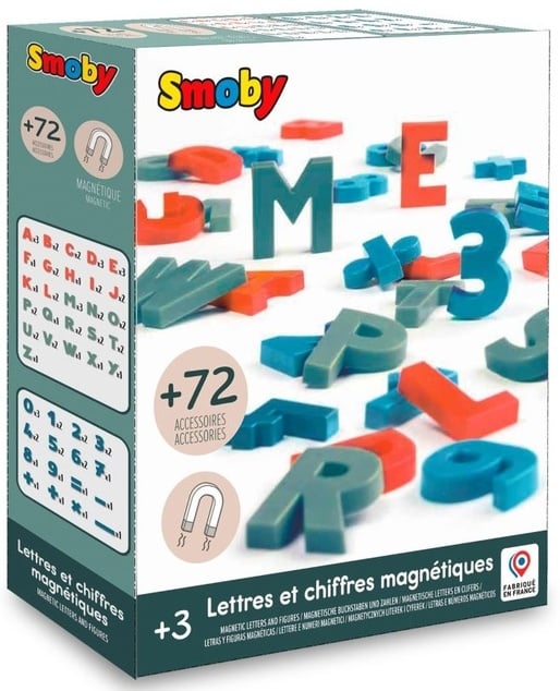 Smoby Lettres et chiffres magnétiques 72 pcs