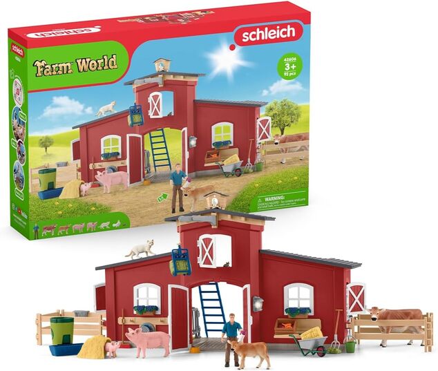 Schleich Veľká stodola so zvieratami a príslušenstvom