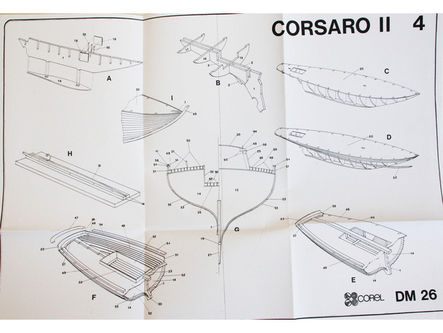 COREL Corsaro II plachetnica 1:24 kit