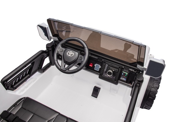 Elektrické autíčko Toyota FJ Cruiser XXL s pohonom 4x4, licencované (Dvojmiestne), biele,
