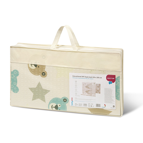 BABYONO Schaumstoff-Spielmatte pädagogisch faltbar 100x200 cm