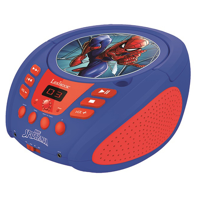 Lexibook Leuchtender Bluetooth CD-Player Spider-Man