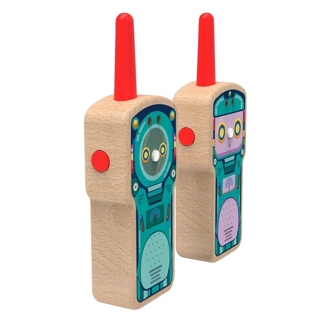2Kids Toys Walkie-Talkie din lemn pentru copii Robot