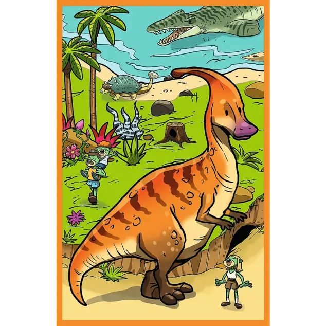 Trefl Puzzle 3x80 Treflíci vo svete dinosaurov
