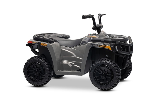 Licencovaná elektrická štvorkolka Arctic Cat 12V so zadným pohonom, sivá, LED svetlá, Líti