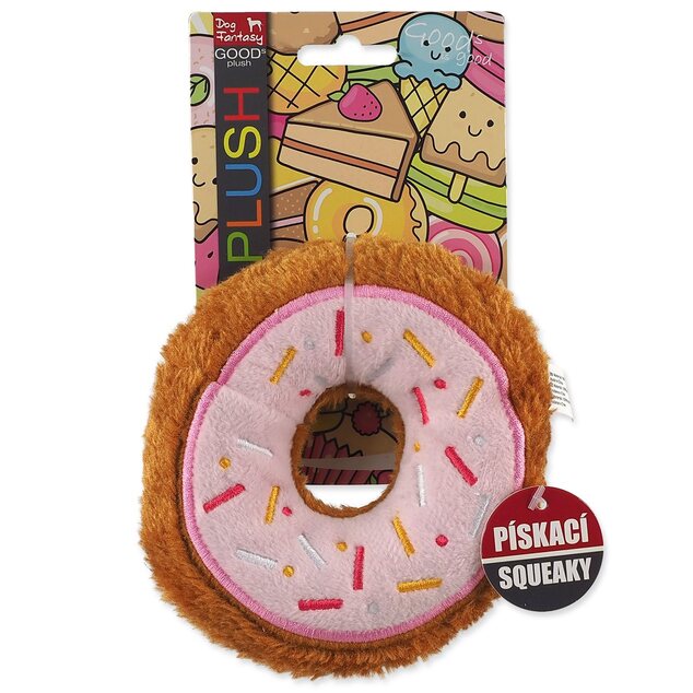 Hračka Dog Fantasy donut ružový 12,5cm