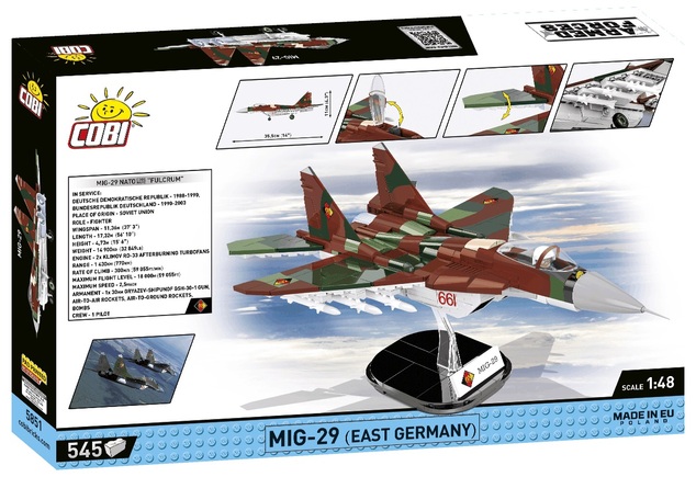 Cobi Armed Forces MIG-29 East Germany, 1:48, 590 k