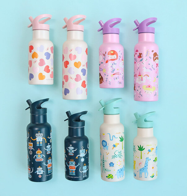 A Little Lovely Company - bouteille en acier inoxydable, 350 ml - princesses