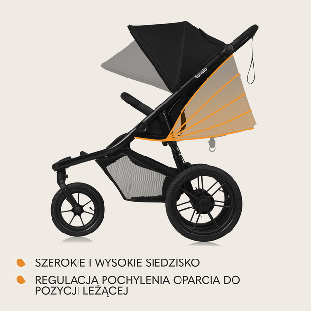 Lionelo Kočík športový Azura Black Onyx
