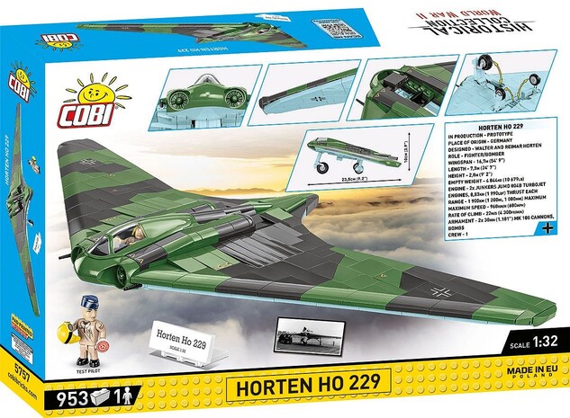 Cobi II WW Horten Ho 229, 1:32, 953 k, 1 f