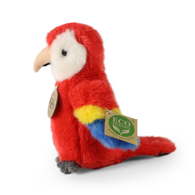 Pappagallo rosso ara di peluche 16 cm ECO-FRIENDLY
