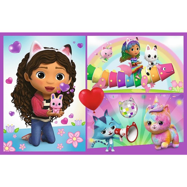 Trefl Puzzle Gabby's Dollhouse 2 x 70 Juega con Gabby