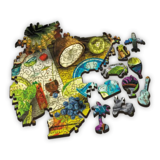 Trefl Drevené puzzle 501 - Farebné koktaily