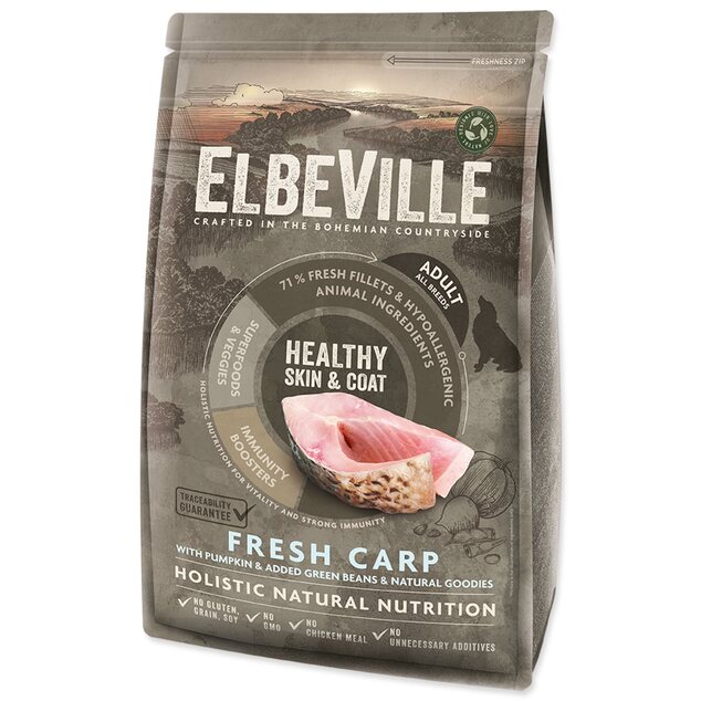 Krmivo ELBEVILLE Adult All Breeds Healthy Skin and Coat Fresh Carp 1,4kg