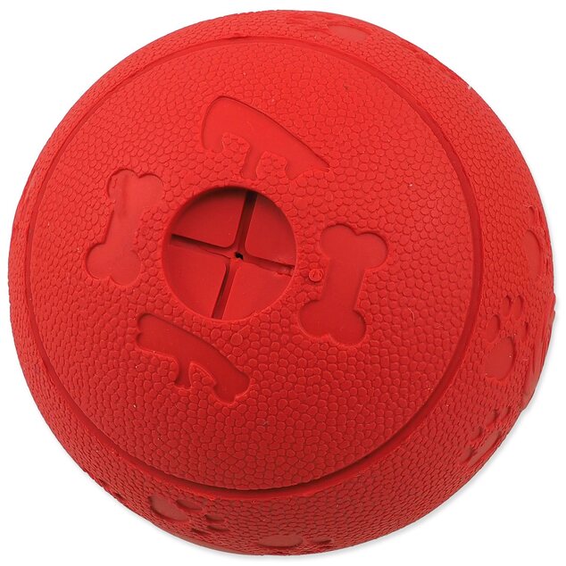 Hračka Dog Fantasy lopta na pamlsky červená 6cm