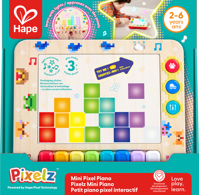 Hape Mini piano pixel Pixelz avec effets lumineux et sonores