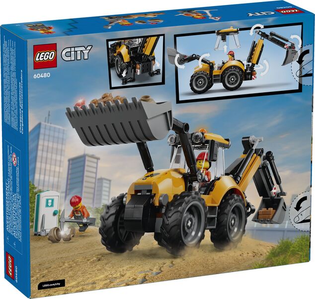 LEGO® City 60480 Žltý nakladač s rýpadlom