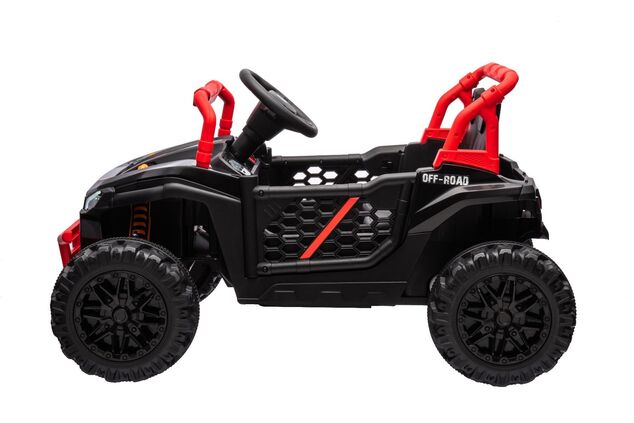 Elektrické autíčko UTV Small 12V, čierne, Pohon zadných kolies, 12V batéria