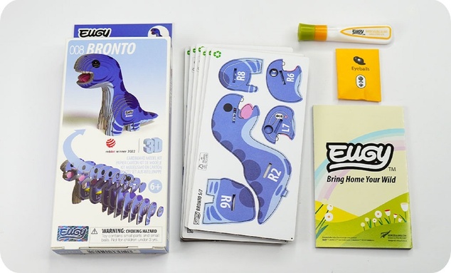 EUGY Brontosarus 3D kartonasta sestavljanka