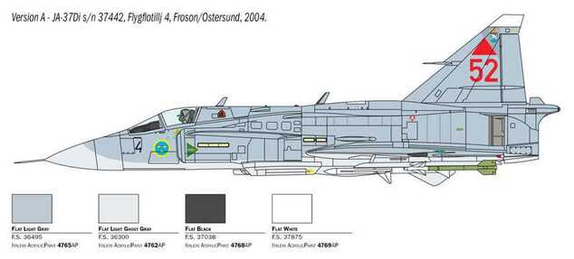 Model Kit letadlo 2785 - SAAB JA 37/AJ 37 VIGGEN (1:48)