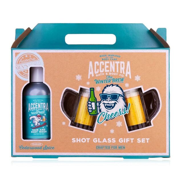 ACCENTRA Set za kupanje Men's Collection Winter Edition s čašicama (2x4cl) Cedrovina 150m