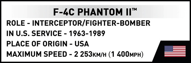 Cobi 2427 Vietnam War F-4C Phantom II, 1:48, 738 k