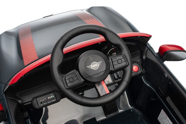 Elektrické autíčko BMW Mini Cooper 12V, čierne, USB Vstup s Bluetooth pripojením na MP3 Pr