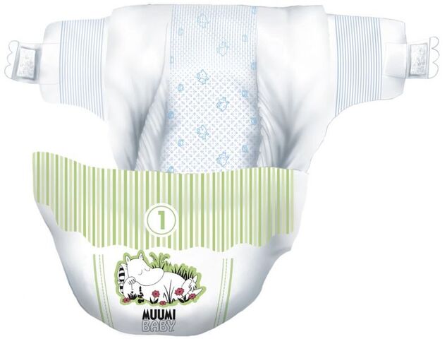 Moomin Baby 1 Neugeborene 2–5 kg (25 Stk.), Bio-Windeln