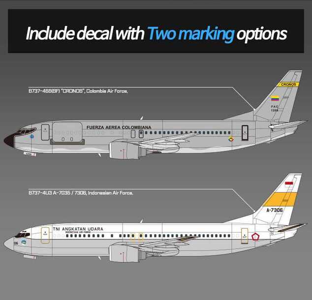 Modellbausatz Flugzeug 12639 - Boeing 737 "Kolumbianische Luftwaffe" (1:144)