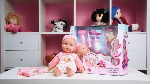 Baby kranker weicher Körper 36 cm aus Gummi mit Batteriezubehör mit Ton und Licht