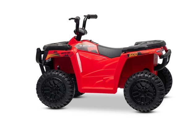 Licencovaná elektrická štvorkolka Arctic Cat 12V so zadným pohonom, červená, LED svetlá, L