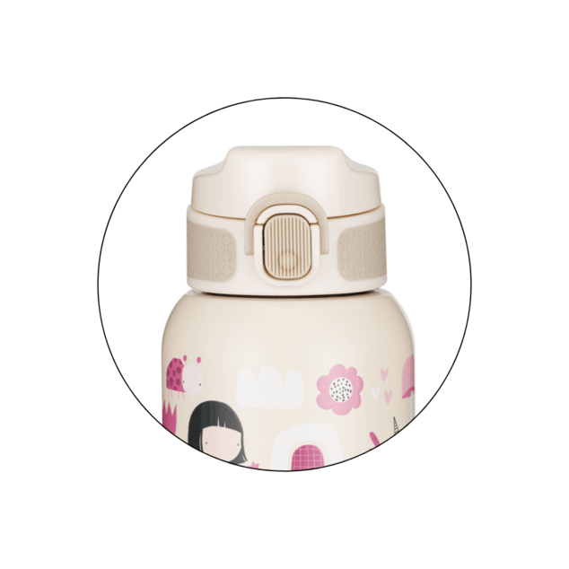 PETITE&amp;MARS Láhev nerezová termo se slámkou 350 ml Twinkling Fairy 12m+