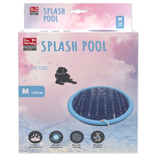 Piscină superficială Dog Fantasy cu jeturi de apă 150cm