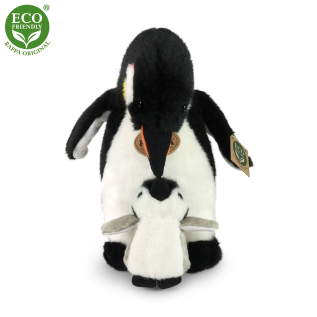 Plyšový tučniak s mláďaťom 22 cm ECO-FRIENDLY