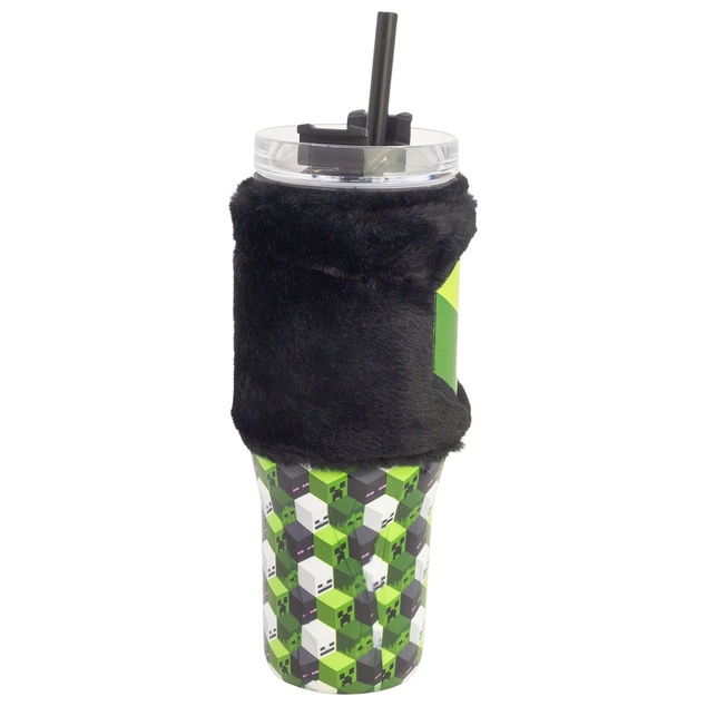 Minecraft Termohrnček s plyšovým návlekom 770 ml