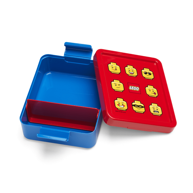 LEGO® ICONIC Classic Snack-Set (Flasche und Schachtel) - rot / blau