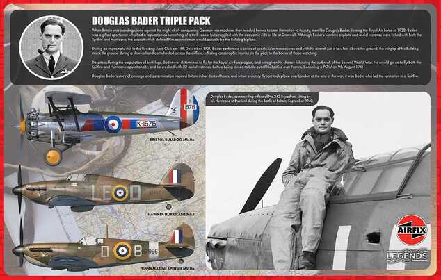 Classic Kit letadla A40101 - Legends - Douglas Bader (Triple Pack) (1:48)